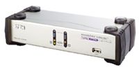 Zvětšit fotografii - ATEN 2-port Dual View KVM USB, usb hub, audio, 1.2m kabely