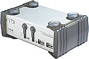 ATEN 2-port KVMP USB+PS/2, usb hub, audio, 1.2m kabely CS-1732A