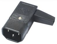 Zvětšit fotografii - Konektor síťový 230V/M zahnutý 90 stupňů  IEC C14