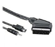 Zvětšit fotografii - PremiumCord Kabel S-video+ 3,5mm stereojack na SCART 2m + kondenzátor