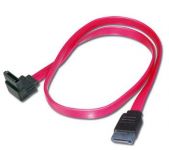 Zvětšit fotografii - PremiumCord Kabel SATA 0,5m 1x90°+1x rovný konektor