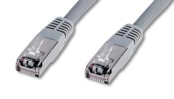 PremiumCord F/UTP 0,5m CAT.6 patch kabel awg26 šedá