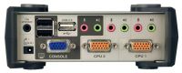 ATEN 2-port KVMP USB+PS/2, usb hub, audio, OSD, 1.2m kabely