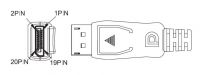 PremiumCord DisplayPort přípojný kabel M/M 1m