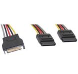 PremiumCord Napájecí kabel k HDD Serial ATA - rozdvojka  M/2xF 16cm