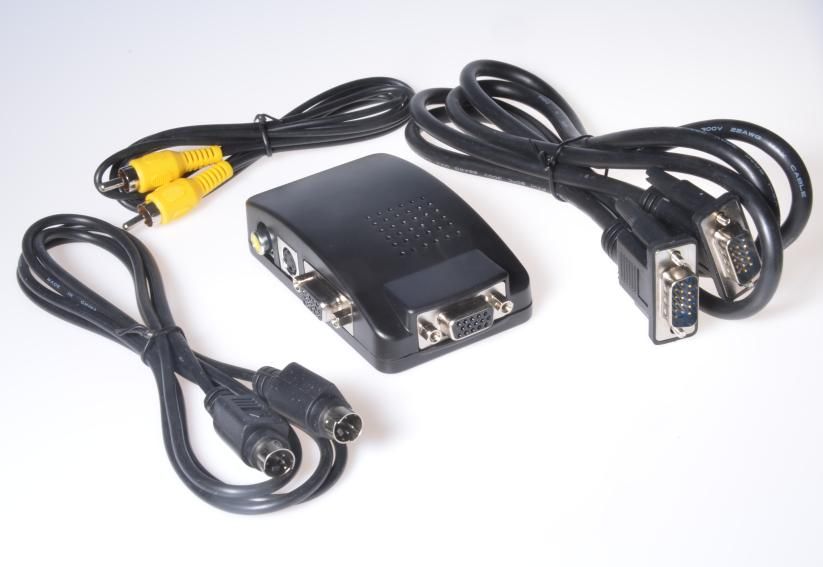 PremiumCord Převodník kompozitního signálu s-video/cinch na VGA signál (DB15F)