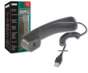 Zvětšit fotografii - DIGITUS USB telefonní set/sluchátko pro Skype/MSN/ICQ, externí zvuková karta