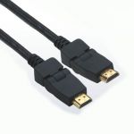PremiumCord Kabel HDMI A - HDMI A M/M 10m, otočné zlacené konektory