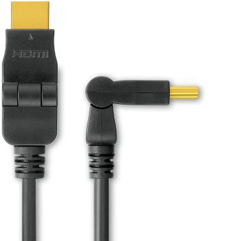 PremiumCord Kabel HDMI A - HDMI A M/M 15m, otočné zlacené konektory
