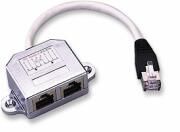 PremiumCord Modulární RJ45 distributor 1 port ISDN + 1 port RJ45 10/100Base T