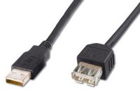 Zvětšit fotografii - PremiumCord USB 2.0 kabel prodlužovací, A-A, 0,5 černá