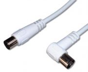 Zvětšit fotografii - PremiumCord TV kabel M/F konektor 90, 75 Ohm 3m