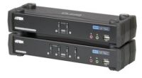 ATEN 4-port DVI KVMP USB, usb hub, audio 2.1, kabely, 3D vision ready