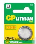 GP Lithium baterie 3V/270mAh, CR2430, do dálkových ovladačů