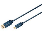 ClickTronic HQ OFC USB2.0 kabel, A-B mini, 5pinů, zlacené, 1m