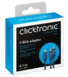ClickTronic HQ OFC Y redukce Cinch - 2x Cinch stereo, F/M, 10cm