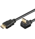 Zvětšit fotografii - PremiumCord HDMI High Speed+Ethernet kabel,zlacený zahnutý konektor 270° 10m