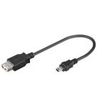 Zvětšit fotografii - PremiumCord USB redukce kabel USB A/female - Mini 5pin USB/male 20cm