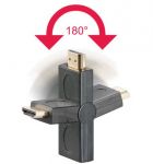 PremiumCord HDMI adapter 19pin Female - 19pin Male otočná ve dvou osách