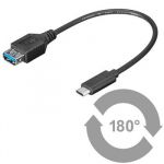 PremiumCord Adaptér USB-C/male - USB3.0  A/female, OTG, 0,2m