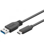 PremiumCord Kabel USB 3.2 konektor C/male - USB 3.0  A/male, černý, 1m