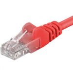 Zvětšit fotografii - PremiumCord Patch kabel UTP RJ45-RJ45 CAT6 0.25m červená