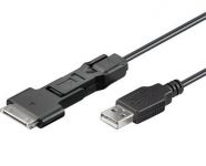Zvětšit fotografii - PremiumCord USB 2.0 propojovací kabel 3v1 s konektorem USB mini/micro/Apple 1m