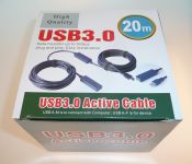 PremiumCord USB 3.0 repeater a prodlužovací kabel A/M-A/F 20m
