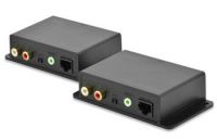 DIGITUS Audio extender po CAT5 kabelu až na 600m (lokální + vzdálená jednotka)