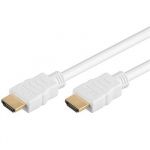 Zvětšit fotografii - PremiumCord HDMI High Speed + Ethernet kabel,bílý, zlacené konektory, 15m