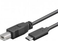 Zvětšit fotografii - PremiumCord Kabel USB konektor C/male - USB 2.0 konektor B/male, 1m
