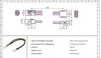 PremiumCord Prodloužení napájecího kabelu, 8 pinů, délka 44cm