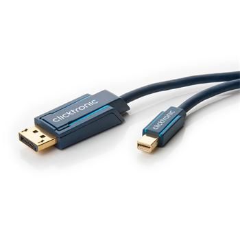 ClickTronic HQ OFC kabel mini DisplayPort - DisplayPort, zlacené kon., 3D, M/M, 5m