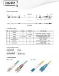 DIGITUS Fiber Optic Patch Cord, LC/SC Multimode 50/125 µ, OM3, Duplex, 1m