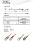 DIGITUS Fiber Optic Patch Cord, ST/SC Multimode 50/125 µ, OM3, Duplex, 1m