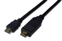 PremiumCord HDMI High Speed with Ether. kabel se zesilovačem, 10m, 3x stínění, M/M, zlacené konektory, černý