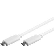 Zvětšit fotografii - PremiumCord Kabel USB 3.2 konektor C/male - USB 3.2 C/male, bílý, 1m