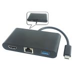 Zvětšit fotografii - PremiumCord Převodník USB3.1 na HDMI + Audio + USB3.0 + RJ45 + PD charge