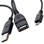 Zvětšit fotografii - PremiumCord USB redukce kabel USB A/female+USB A/male - Micro USB/male OTG