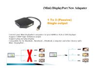 PremiumCord adaptér DisplayPort - HDMI + DVI + VGA 1080p (4K over HDMI)