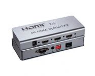 Zvětšit fotografii - PremiumCord HDMI 2.0 splitter 1-2 porty, 4K x 2K/60Hz, FULL HD, 3D, repeater v setu