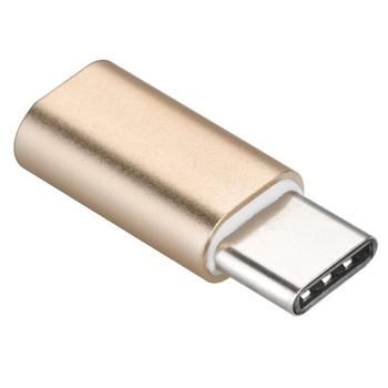 PremiumCord Adaptér USB-C/male - USB2.0 Micro-B/female, zlatý