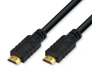 PremiumCord HDMI High Speed with Ether.4K@60Hz kabel se zesilovačem,25m, 3x stínění, M/M, zlacené konektory,