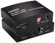 PremiumCord HDMI2.0 Repeater+Audio extraktor 4Kx2K@60Hz s oddělením audia, stereo jack, Toslink, RCA