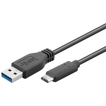 PremiumCord Kabel USB 3.2 konektor C/male - USB 3.0 A/male, černý, 15cm