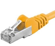 Premiumcord Patch kabel CAT6a S-FTP, RJ45-RJ45, AWG 26/7 1m žlutá