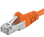 Zvětšit fotografii - Premiumcord Patch kabel CAT6a S-FTP, RJ45-RJ45, AWG 26/7 0,25m oranžová
