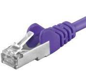 Zvětšit fotografii - Premiumcord Patch kabel CAT6a S-FTP, RJ45-RJ45, AWG 26/7 0,25m fialová