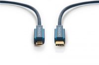 ClickTronic HQ OFC Kabel USB-C/male - USB 2.0 Micro-B/male, modrý, 50cm