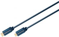 ClickTronic HQ OFC Kabel USB-C/male - USB 2.0 Micro-B/male, modrý, 1m